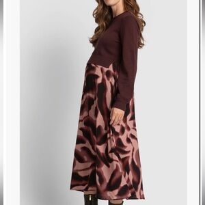Seraphine Midi Dress & Sweater Maternity/Nursing Set